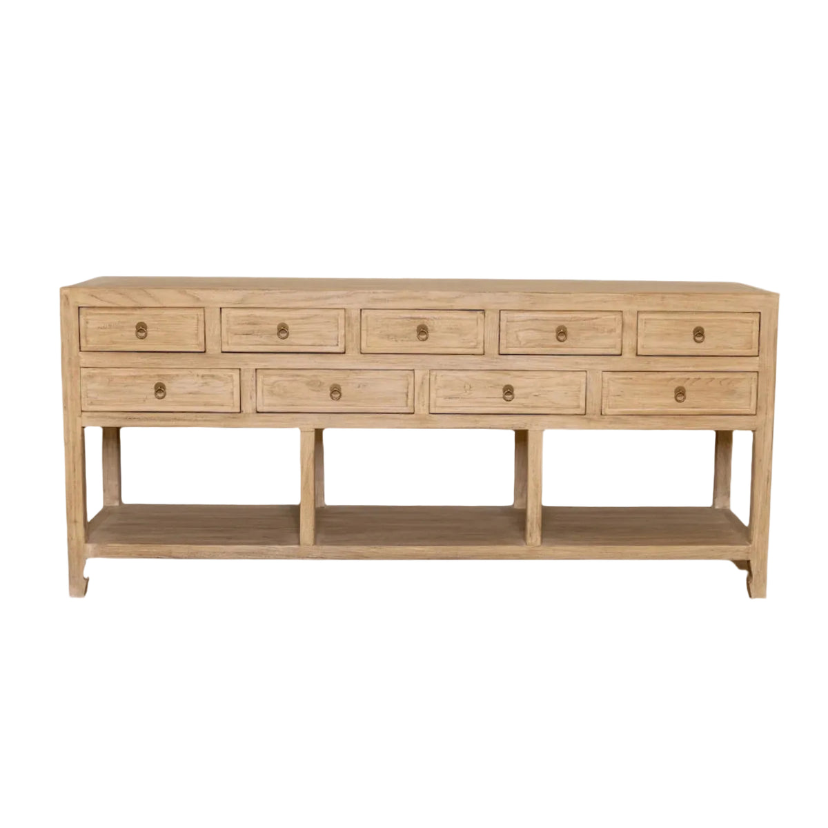 Nine Drawer Elm Sideboard