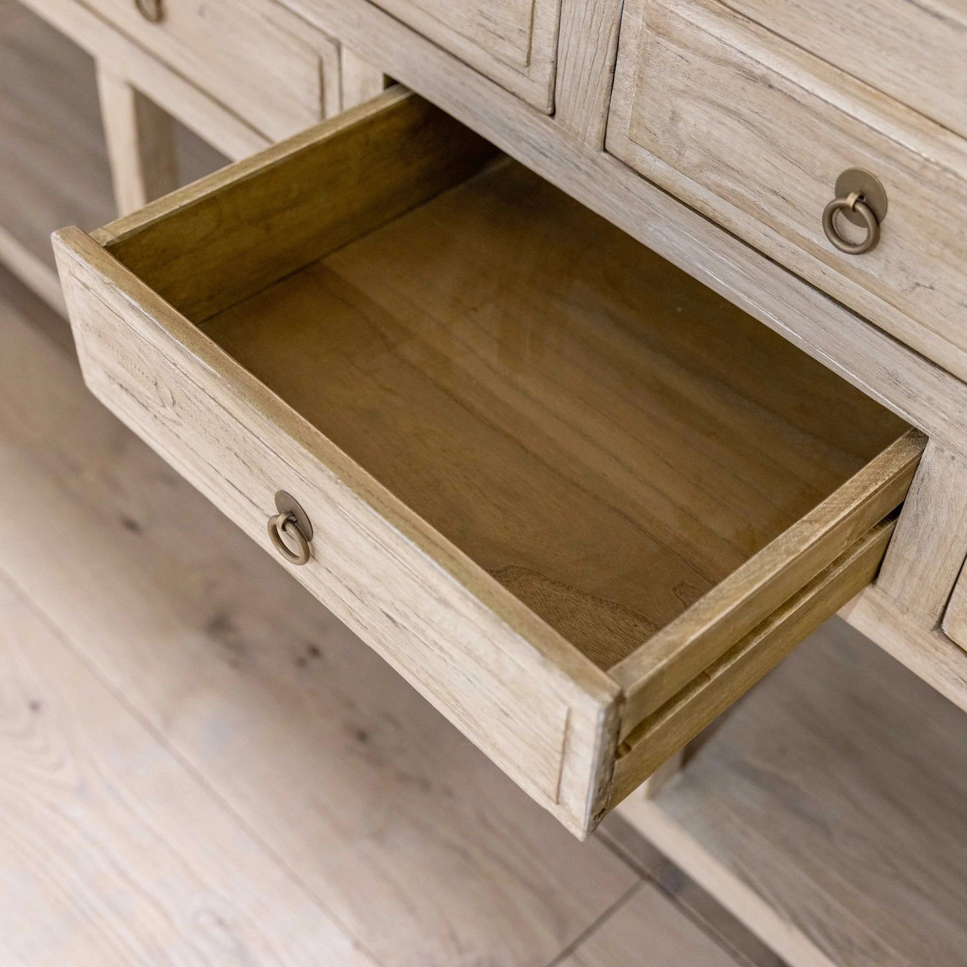 Nine Drawer Elm Sideboard