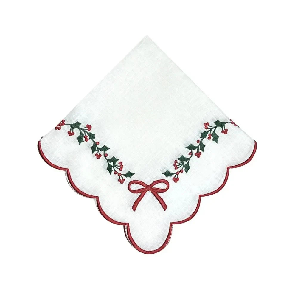 Studio Collection: Holly & Bows - Napkin (Set of 4) - The Mayfair Hall