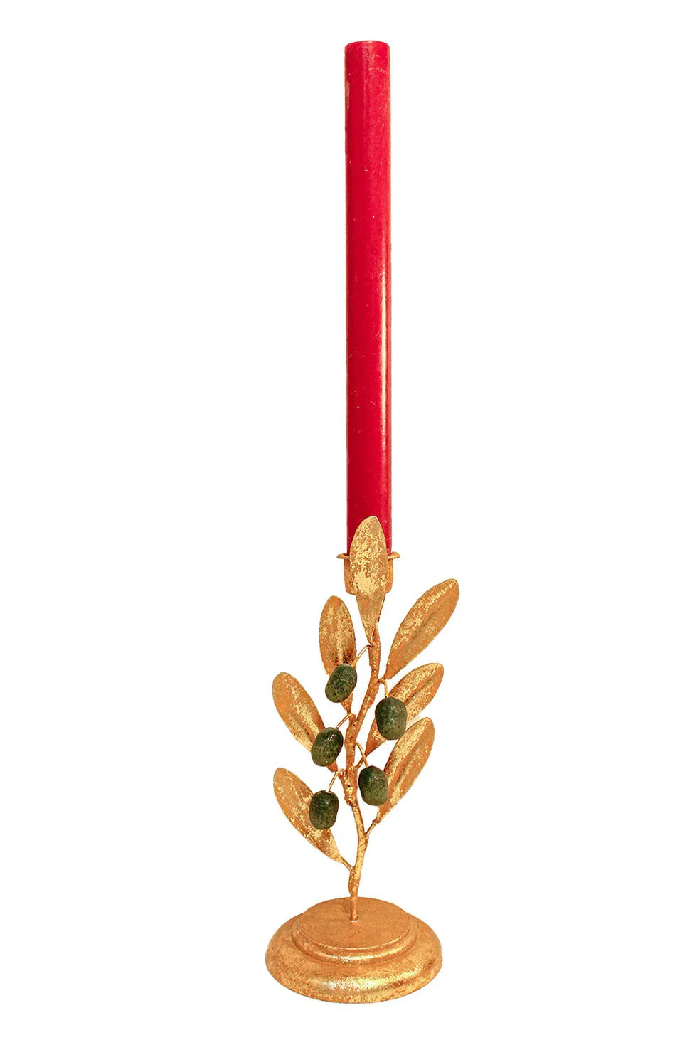 Olive Candle Holder in Gold - The Mayfair Hall
