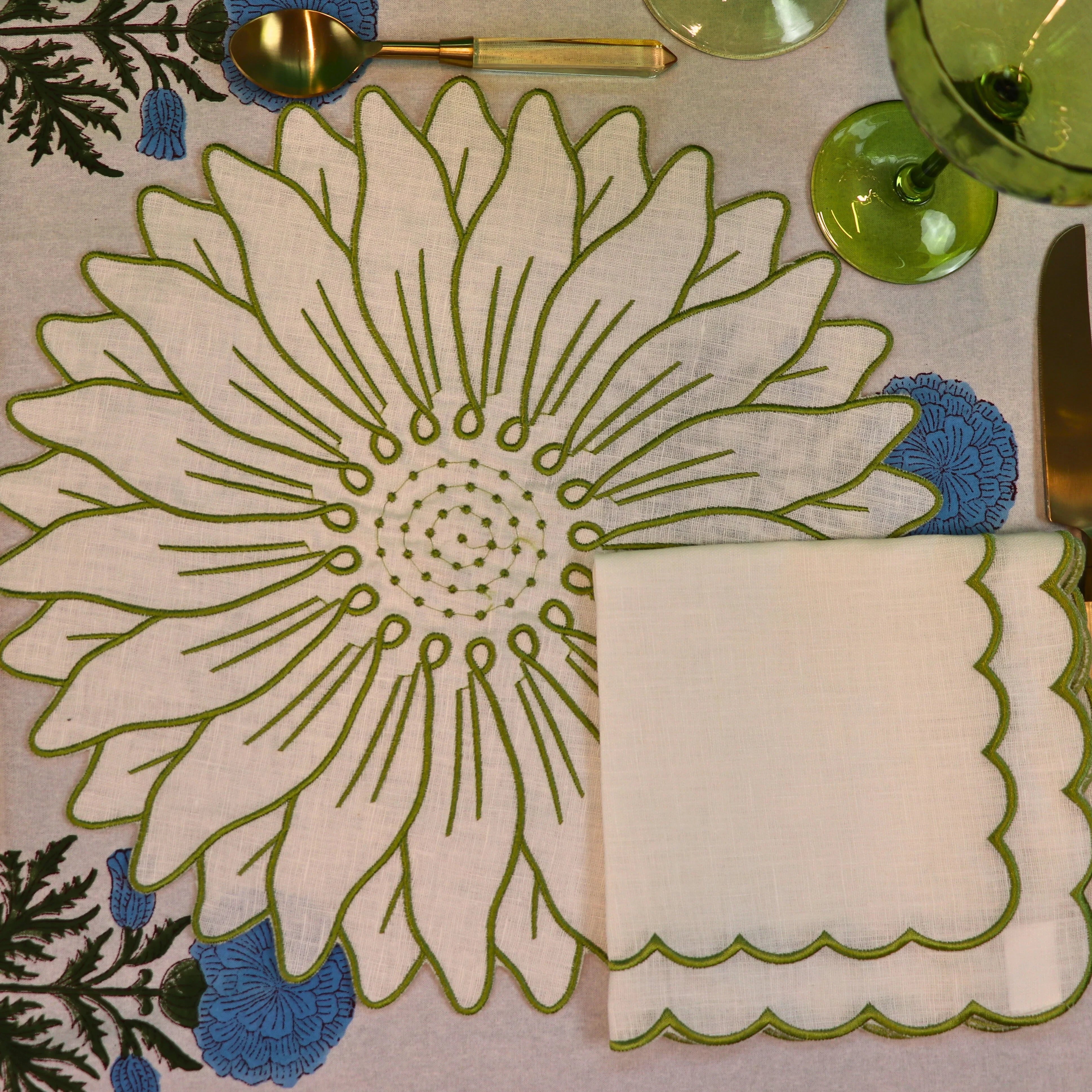 Olive Bloom Placemat - Set of 4
