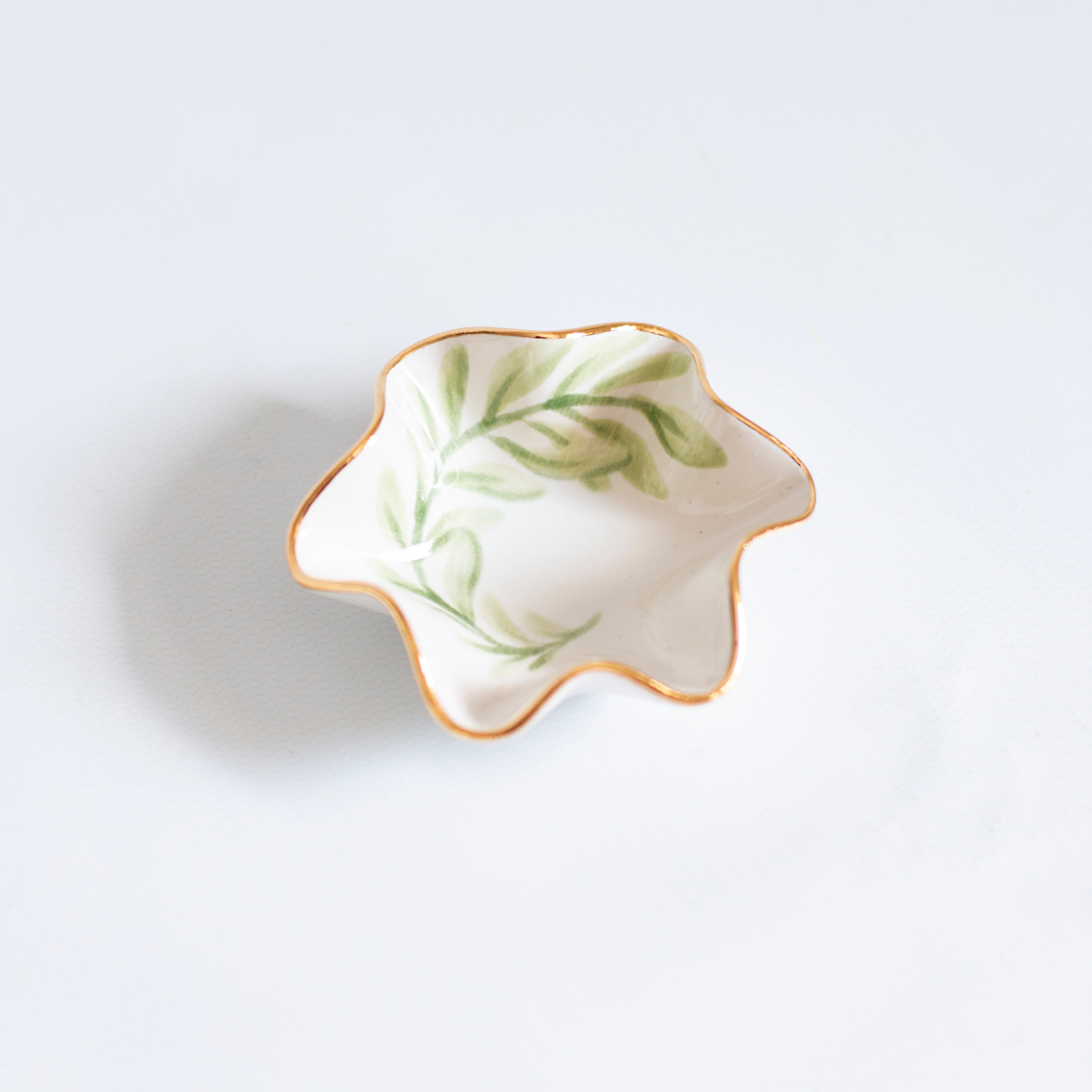 Ami Olive Branch Wavy Bowl - Ring Dish