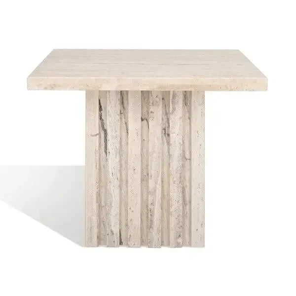 Olivia Marble Accent Table in Off White - The Mayfair Hall