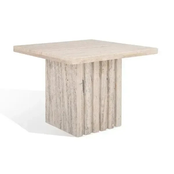 Olivia Marble Accent Table in Off White - The Mayfair Hall