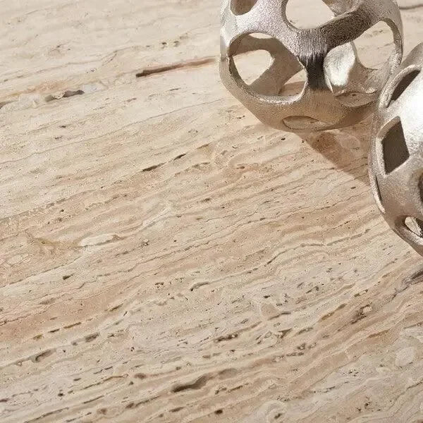 Olivia Marble Accent Table in Off White - The Mayfair Hall