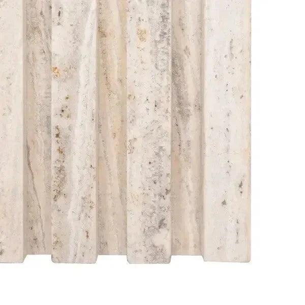 Olivia Marble Accent Table in Off White - The Mayfair Hall