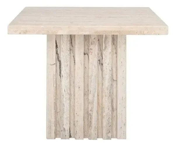 Olivia Marble Accent Table in Off White - The Mayfair Hall