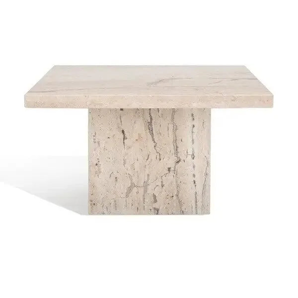 Olivia Marble Accent Table in Off White - The Mayfair Hall