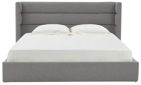 Olivianna Light Grey Low Profile Queen Bed - The Mayfair Hall