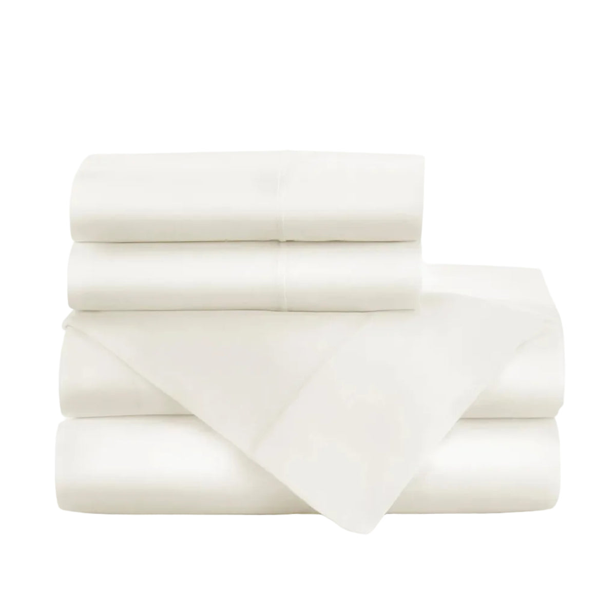 Boutique Ivory Cotton Percale Sheet Set by Peacock Alley