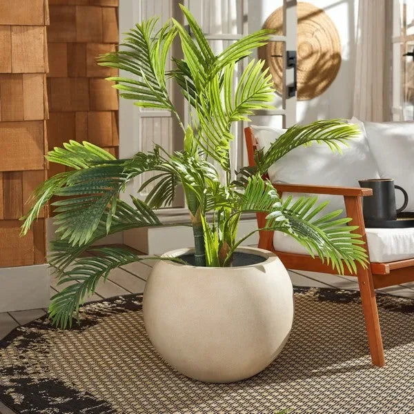 Kenslia Concrete Ficonstone Planter in Beige - The Mayfair Hall