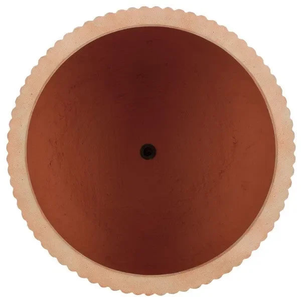 Lucca Terracotta Ficonstone Planter with Vertical Stripes (Set of 2) - The Mayfair Hall