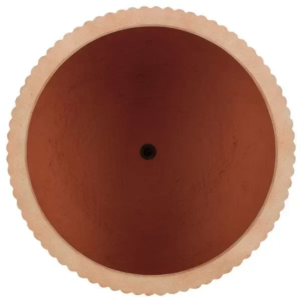 Lucca Terracotta Ficonstone Planter with Vertical Stripes (Set of 2) - The Mayfair Hall