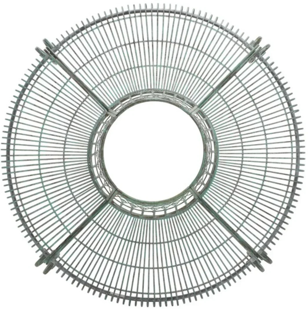 Ally Darling Wrought Iron Tree Bench in Antique Green - The Mayfair Hall