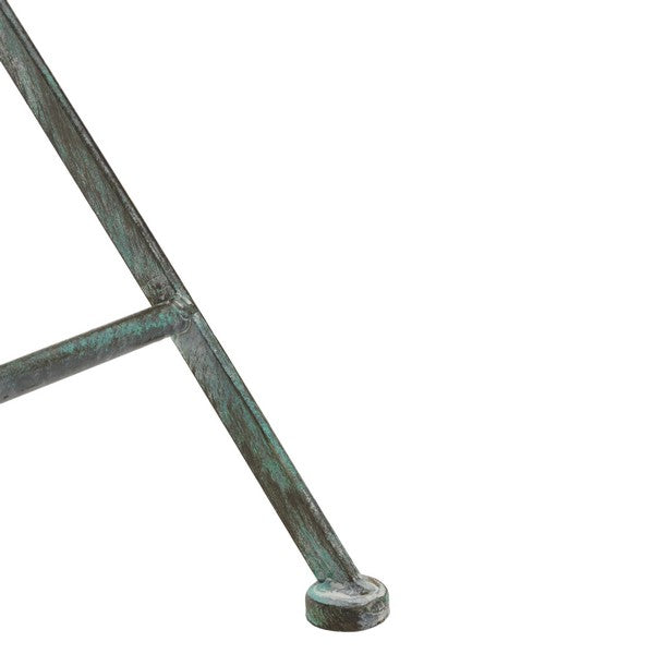 Adriel 3 Piece Iron Bistro Set in Antique Green