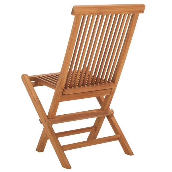 Holly Teak Wood Outdoor Folding Chair in Natural