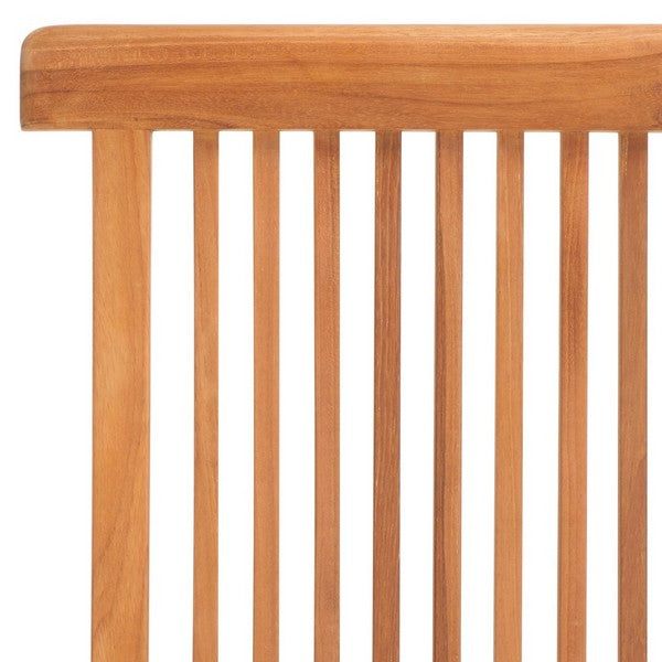 Holly Teak Wood Outdoor Folding Chair in Natural