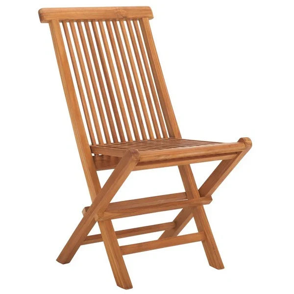 Holly Teak Wood Outdoor Folding Chair in Natural