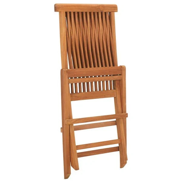 Holly Teak Wood Outdoor Folding Chair in Natural
