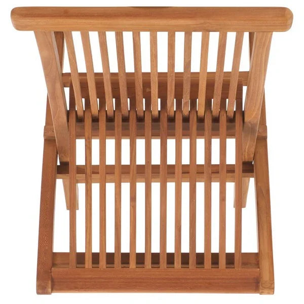 Holly Teak Wood Outdoor Folding Chair in Natural