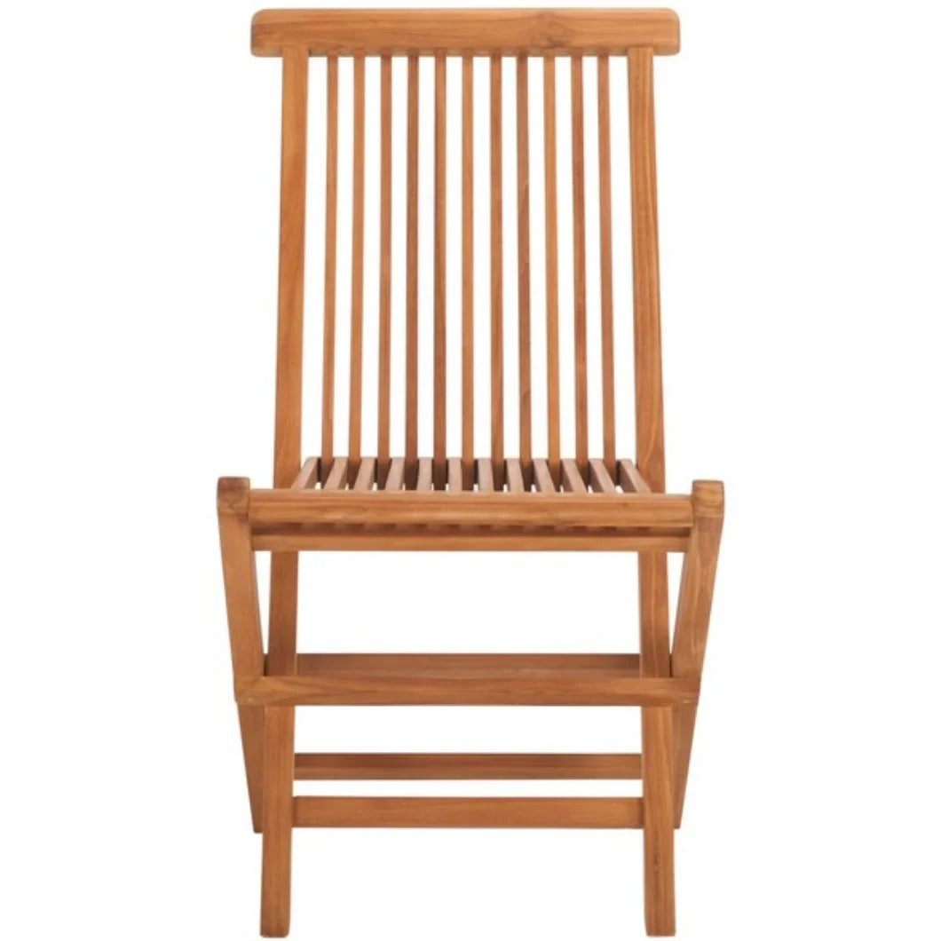Holly Teak Wood Outdoor Folding Chair in Natural