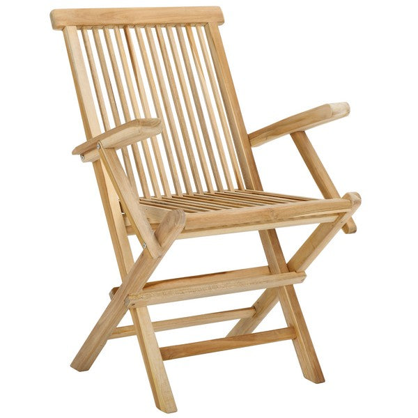 Marcus Teak Folding Patio Armchair in Natural (Set of 2)