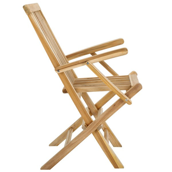 Marcus Teak Folding Patio Armchair in Natural (Set of 2)