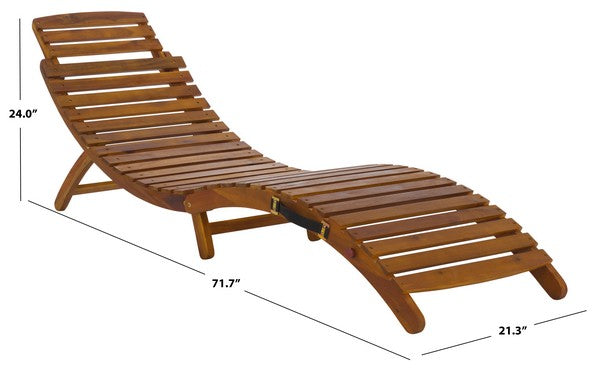 Fanty Acacia Folding Sunlounger in Teak