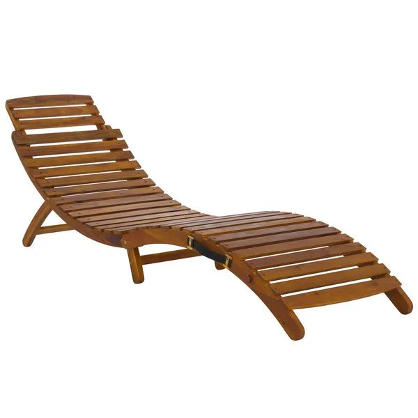 Fanty Acacia Folding Sunlounger in Teak