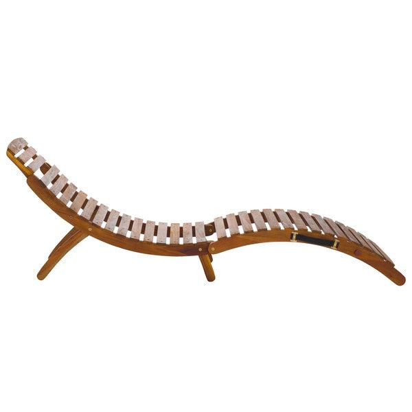 Fanty Acacia Folding Sunlounger in Teak