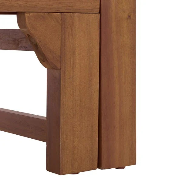 Napoli Acacia Daybed in Teak Brown with Cream Cushion