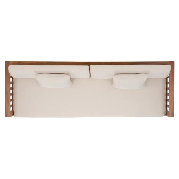Napoli Acacia Daybed in Teak Brown with Cream Cushion
