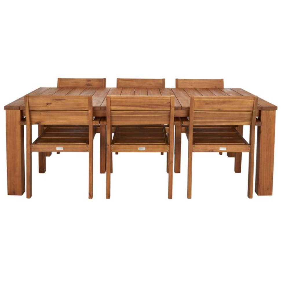 Hestia 7 Piece Outdoor Dining Set in Natural