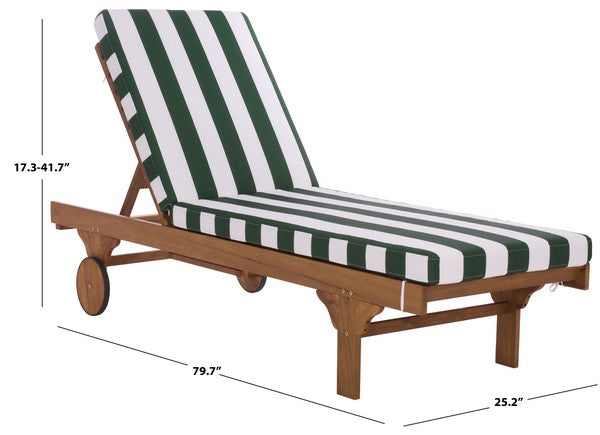 Newport Lounge Chair in Hunter Green Stripe