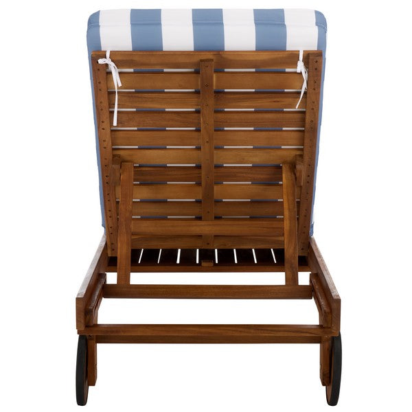 Newport Lounge Chair in Baby Blue Stripe