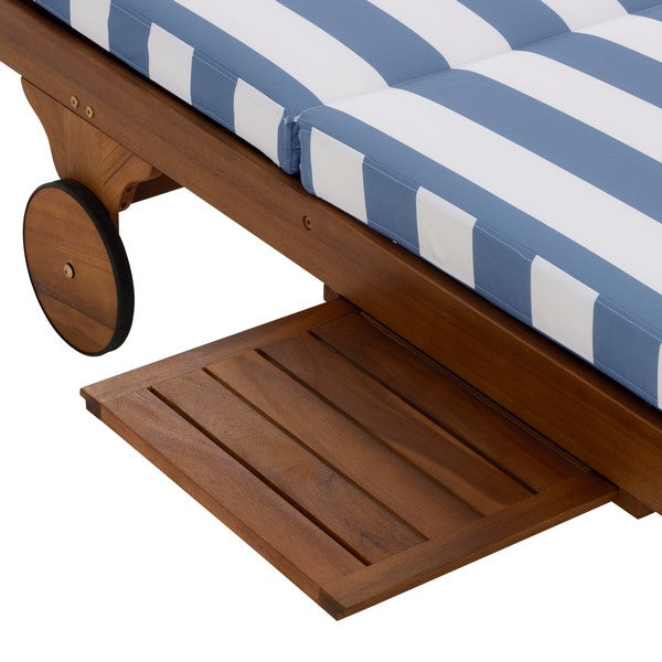 Newport Lounge Chair in Baby Blue Stripe