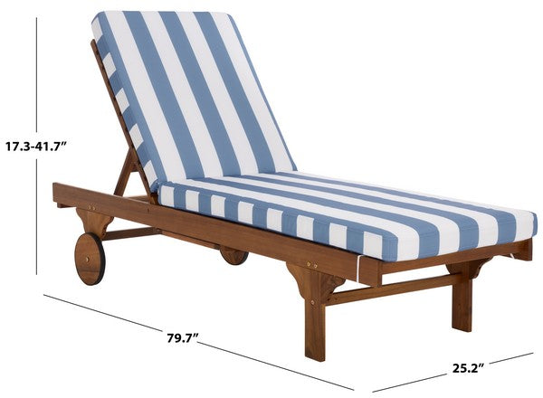Newport Lounge Chair in Baby Blue Stripe