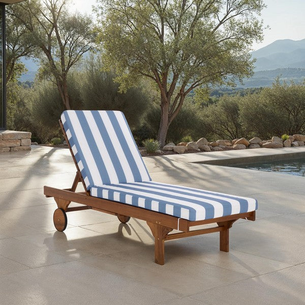 Newport Lounge Chair in Baby Blue Stripe