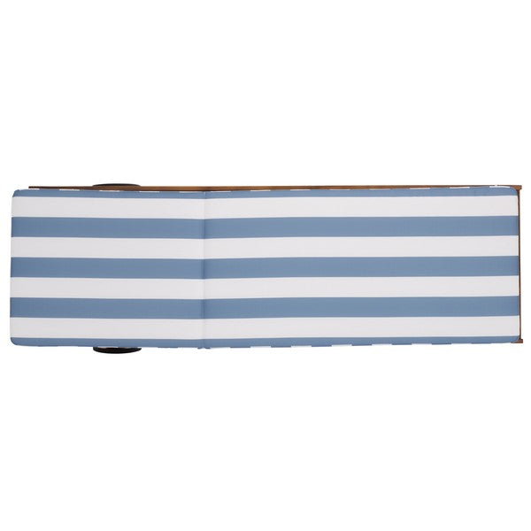 Newport Lounge Chair in Baby Blue Stripe