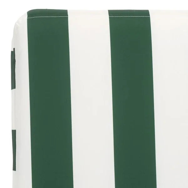 Gillian Woven Rope Outdoor Chaise Loungers in Heather Tan and Hunter Green - The Mayfair Hall