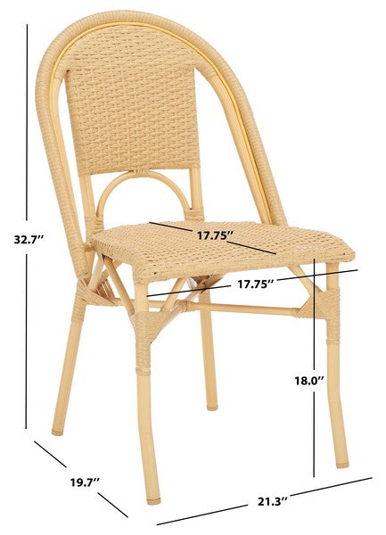 Torino Wicker Side Chair in Natural Wash (Set of 2)