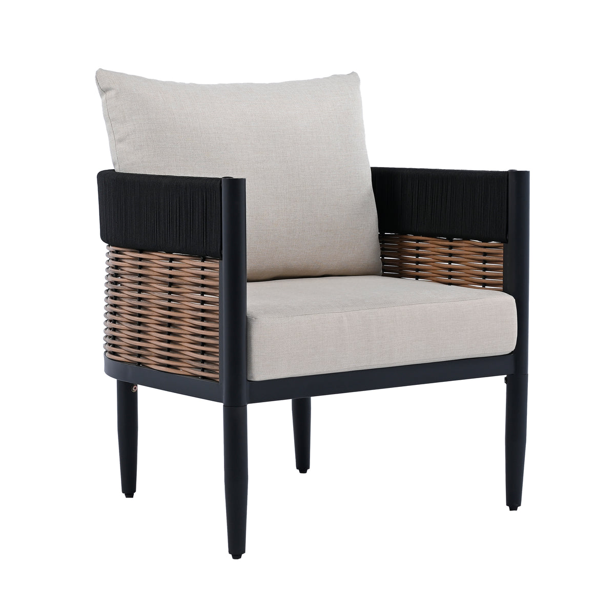 Harrison Chair in Black and Taupe — Set of 2