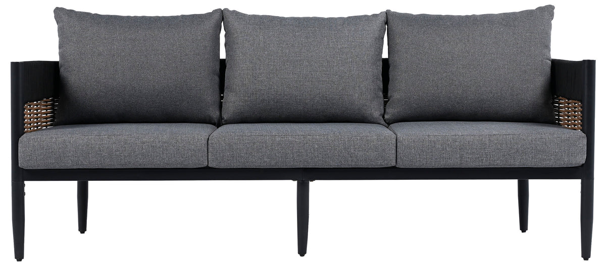 Harrison 3 Seater Sofa in Black and Grey