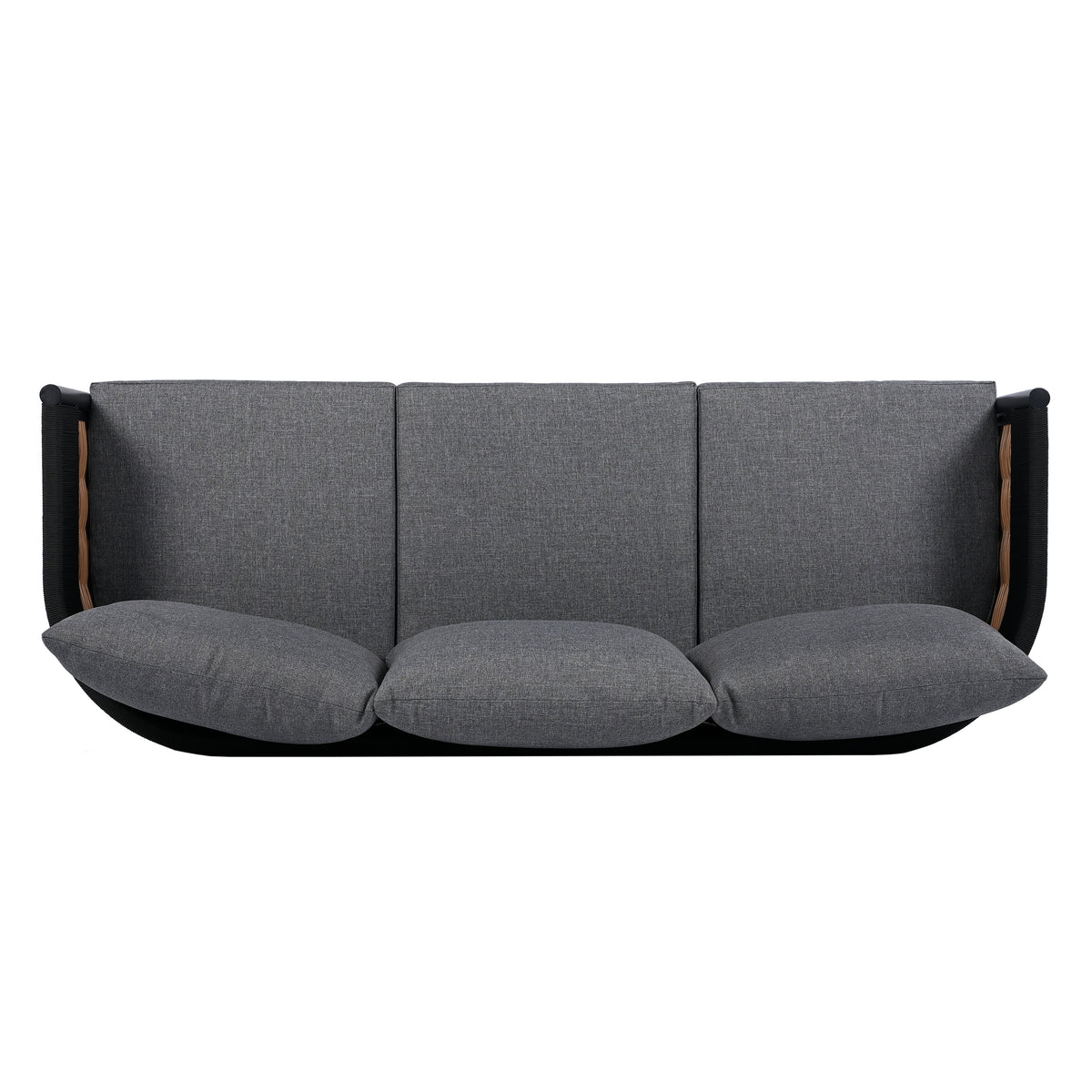 Harrison 3 Seater Sofa in Black and Grey