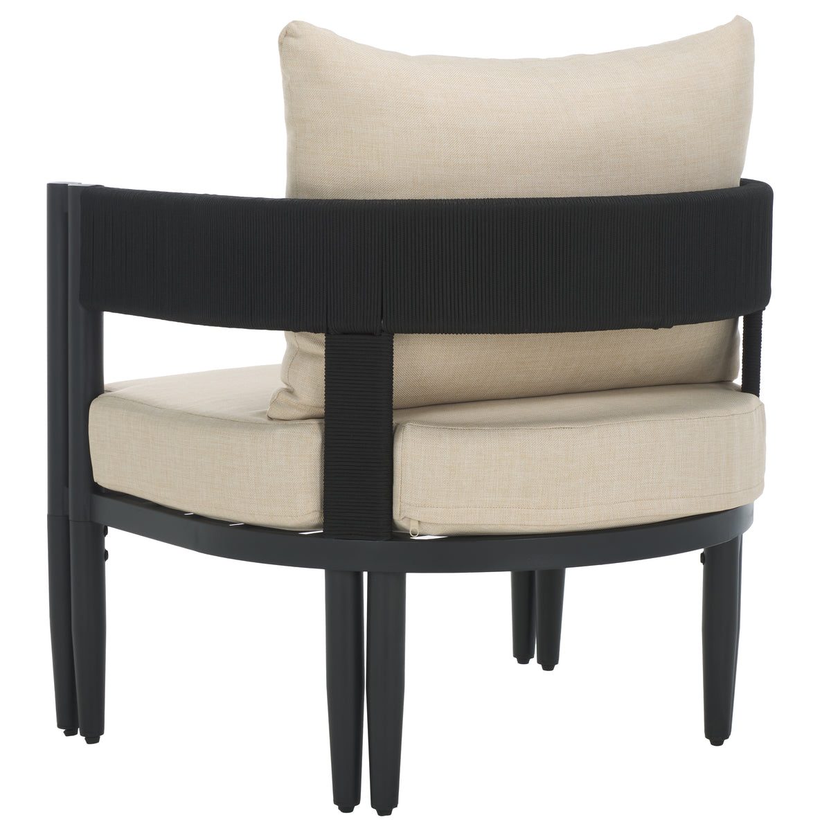 Viola Chair in Black and Taupe — Set of 2