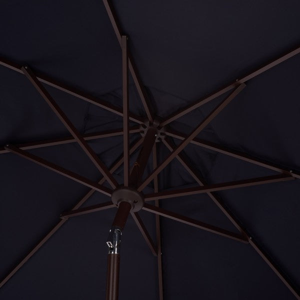 Torsa Crank Outdoor Umbrella in Navy with Fringe (9 ft)