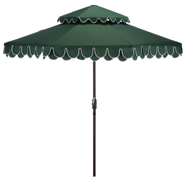 SAFAVIEH Outdoor Kjerstin Valance 9Ft Double Top Umbrella