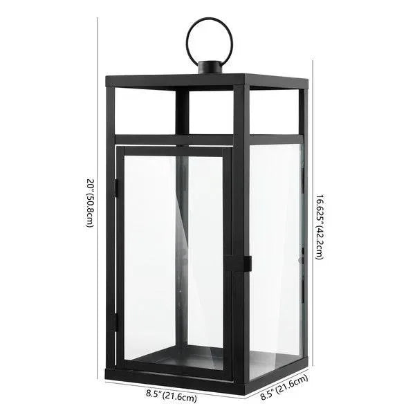 Fraleigh Metal Outdoor Lantern in Black - The Mayfair Hall