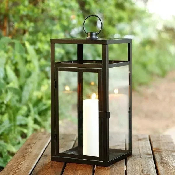 Fraleigh Metal Outdoor Lantern in Black - The Mayfair Hall
