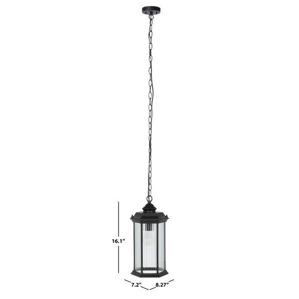 Hylan Outdoor Steel Pendant Lighting in Black